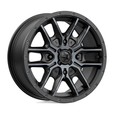 MSA Offroad Wheels - MSA Wheels M43 FANG 15x7 4x110 38mm Satin Black M43-385710