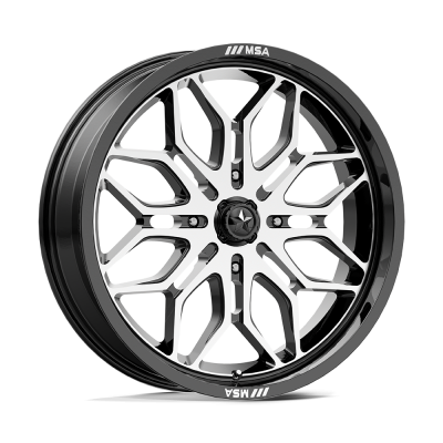 MSA Offroad Wheels - MSA Wheels M47 SNIPER 18x7 4x110 10mm Gloss Black/Machined MA047BD18704010