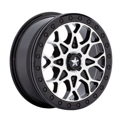 MSA Offroad Wheels - MSA Wheels MA048BD15604038 M48 Portal Beadlock 15x6 4x110 38mm Black/Machined