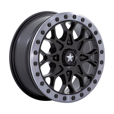 MSA Offroad Wheels - MSA Wheels M48 PORTAL BEADLOCK 15x6 4x137 38mm Satin Black MA048MT15604838