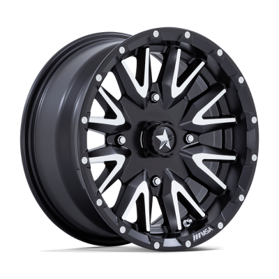 MSA Offroad Wheels - MSA Wheels M49 CREED 14x7 4x110 -47mm Matte Black/Machined MA049MD14704047N