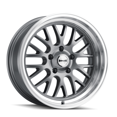 Ridler Wheels - Ridler Wheels 607 Series 18x8 5x4.75 0mm Gloss Gray/Machined 607-8861G