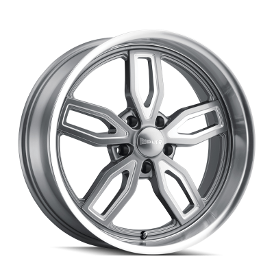 Ridler Wheels - Ridler Wheels 608 Series 18x8 5x4.75 0mm Gloss Gray/Milled 608-8861G