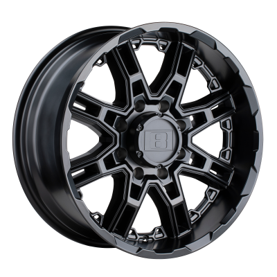 Level 8 - Level 8 Wheels SLINGSHOT 22x11.5 8x180 -44mm Matte Black 2215LST-48180M25