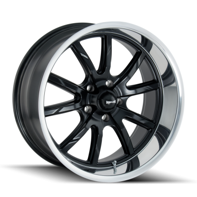 Ridler Wheels - Ridler Wheels 650 Series 17x8 5x4.75 0mm Matte Black/Polished 650-7861MB