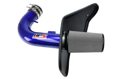 HPS Performance - HPS 827-607BL Blue Air Intake Kit for 10-15 Chevy Camaro SS 6.2L V8