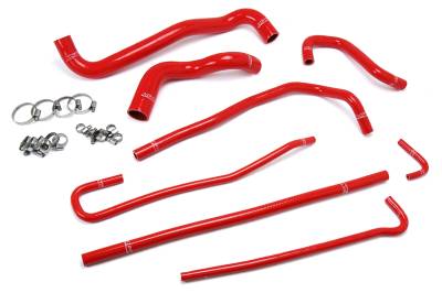 HPS Performance - HPS 57-1316 Red Red Radiator/Heater Coolant Hose Kit for 97-04 Chevy Corvette