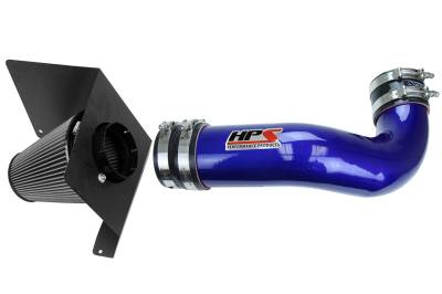 HPS Performance - HPS 827-622BL Blue Air Intake Kit for 07-08 GM Trucks & SUV's 4.8L-6.2L