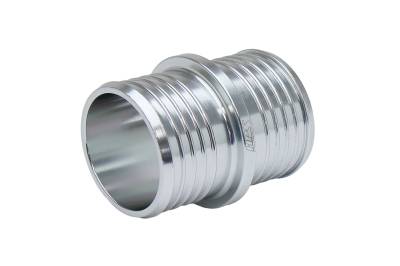 HPS Performance - HPS AHU-050-SL Multi-Ribbed Aluminum Hose Union 1/2" OD Silver