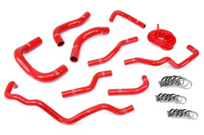 HPS Performance - HPS 57-1341 Red Red Radiator/Heater Coolant Hose Kit for 08-15 Scion IQ 4cyl