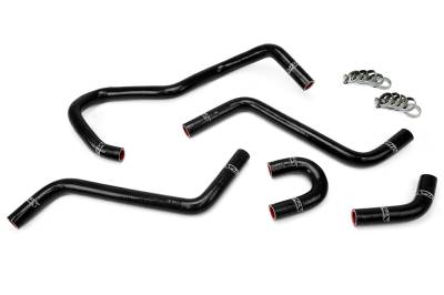 HPS Performance - HPS 57-1345-BLK Black Radiator Hose Kit for 04-07 Yamaha YXR450 YXR660 Rhino