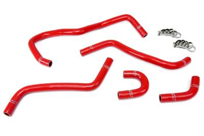 HPS Performance - HPS 57-1345 Red Red Radiator Hose Kit for 04-07 Yamaha YXR450 YXR660 Rhino