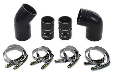 HPS Performance - HPS 57-1574-BLK Black Intercooler Hose Boots Kit for 04.5-05 LLY Duramax Diesel