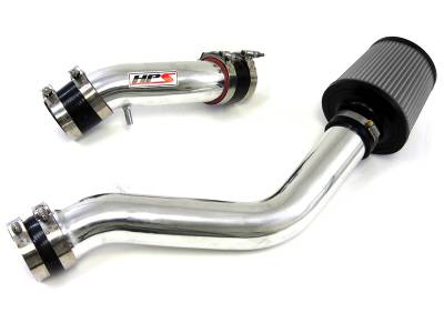 HPS Performance - HPS 837-142P Polished Blue Air Intake Kit for 04-08 Hyundai Tiburon 2.0L
