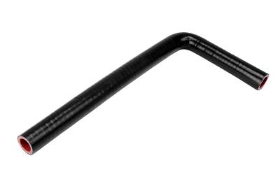 HPS Performance - HPS HTSEC90-050-L4X6-BLK 1/2" 13mm ID Elbow Coupler Hose Black 4"x6" 90-DEG