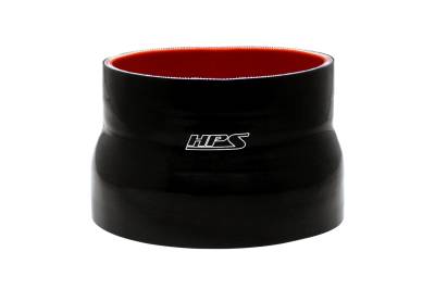 HPS Performance - HPS HTSR-350-400-BLK 3.5" To 4" 89mm-102mm ID Reducer Coupler Hose Black 3"