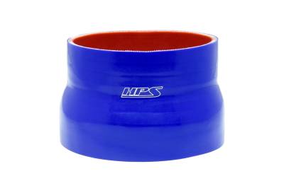 HPS Performance - HPS HTSR-350-400-L4-BLUE 3.5" To 4" 89mm-102mm ID Reducer Coupler Hose Blue 4"