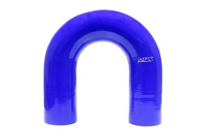 HPS Performance - HPS HTSEC180-175-BLUE 1.75" 45mm ID U-Bend ELB Coupler Hose 4-Ply Blue 180-DEG
