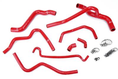 HPS Performance - HPS 57-1400 Red Red Radiator/Heater Coolant Hose Kit for 05-10 Ford Mustang