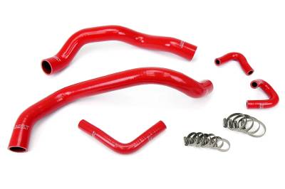 HPS Performance - HPS 57-1401 Red Red Radiator/Heater Coolant Hose Kit for 01-04 Ford Mustang V6