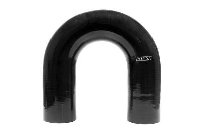 HPS Performance - HPS HTSEC180-300-BLK 3" 76mm ID U-Bend ELB Coupler Hose 4-Ply Black 180-DEG