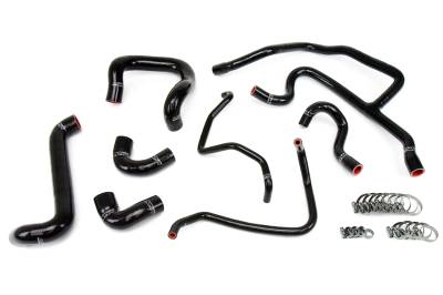 HPS Performance - HPS 57-1427-BLK Black Radiator/Heater Coolant Hose Kit for 88-92 BMW E30 325i