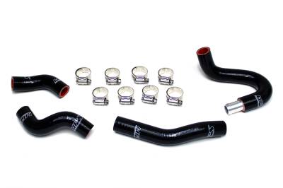 HPS Performance - HPS 57-1436-BLK Black Heater Coolant Hose Kit for 07-08 Nissan 350Z VQ35HR