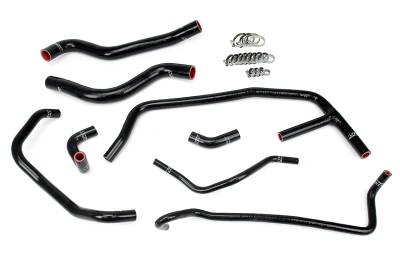 HPS Performance - HPS 57-1452-BLK Black Radiator/Heater Coolant Hose Kit for 15-20 Ford Mustang