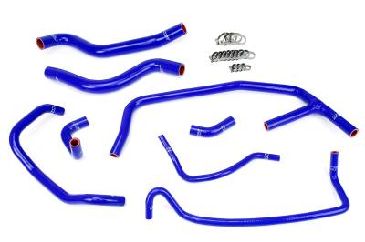 HPS Performance - HPS 57-1452-BLUE Blue Radiator/Heater Coolant Hose Kit for 15-20 Ford Mustang