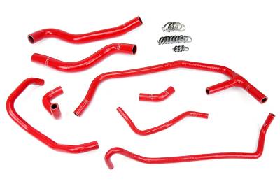 HPS Performance - HPS 57-1452 Red Red Radiator/Heater Coolant Hose Kit for 15-20 Ford Mustang