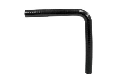 HPS Performance - HPS HTSEC90-025-L10-BLK 1/4" 6.5mm ID Elbow Coupler Hose 4-Ply Black 10" 90-DEG
