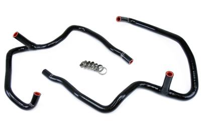 HPS Performance - HPS 57-1472-BLK Black Heater Coolant Hose Kit for 06-10 Jeep Commander 5.7L V8