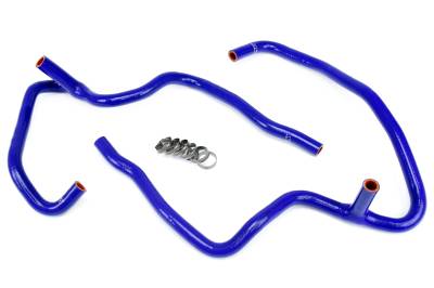 HPS Performance - HPS 57-1472-BLUE Blue Heater Coolant Hose Kit for 06-10 Jeep Commander 5.7L V8