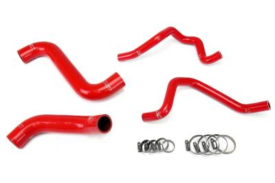 HPS Performance - HPS 57-1811 Red Red Radiator/Heater Coolant Hose Kit for 05 Subaru Impreza WRX