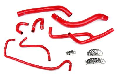 HPS Performance - HPS 57-1506 Red Red Radiator/Heater Coolant Hose Kit for 15-17 Ford Mustang 3.7L