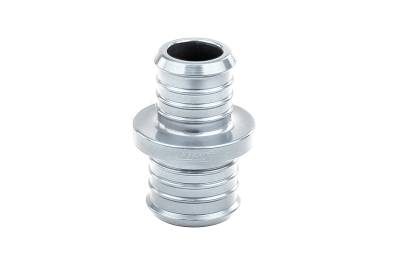 HPS Performance - HPS AHUR-075-100-SL Billet Multi-Ribbed Aluminum Hose Union 3/4" 1" OD Silver