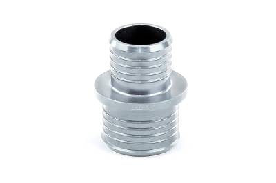 HPS Performance - HPS AHUR-100-125-SL Billet Multi-Ribbed Aluminum Hose Union 1" 1.25" OD Silver