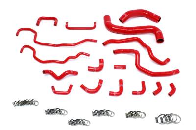 HPS Performance - HPS 57-1516 Red Red Radiator/Heater Coolant Hose Kit for 15-20 Subaru WRX STI
