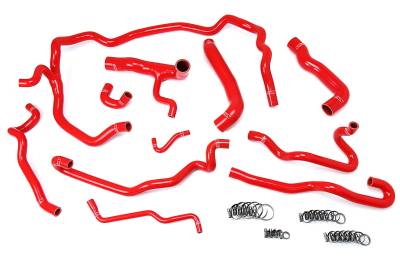 HPS Performance - HPS 57-1552 Red Red Radiator/Heater Coolant Hose Kit for 04-05 BMW 530i E60