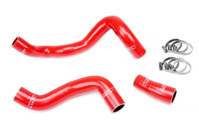 HPS Performance - HPS 57-1886 Red Red Radiator Coolant Hose Kit for 16-18 Ford Focus RS 2.3L Turbo