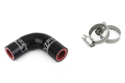 HPS Performance - HPS 57-1881-BLK Black Oil Cooler Coolant Elbow Hose for 90-93 Dodge D250 W250