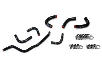 HPS Performance - HPS 57-1857-BLK Black Oil Cooler&Throttle Body Coolant Hose Kit for 06-09 Honda