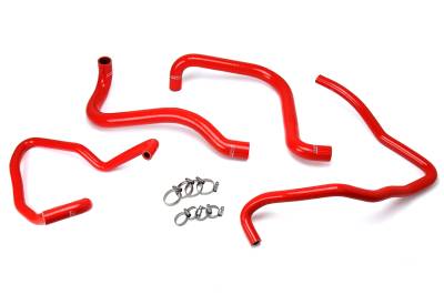 HPS Performance - HPS 57-1589-RED Red Radiator/Heater Coolant Hose Kit for 03-06 Jeep Wrangler TJ