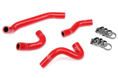 HPS Performance - HPS 57-1824 Red Red Radiator Coolant Hose Kit for 18-19 Husqvarna Svartpilen