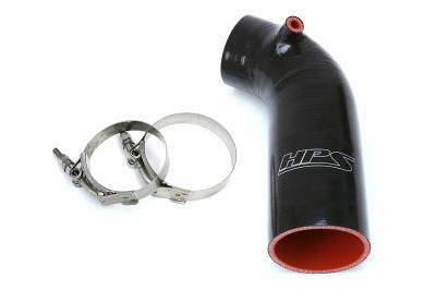 HPS Performance - HPS 57-1596-BLK Black Air Intake Kit Post MAF Hose for 16-24 Honda Civic 2.0L