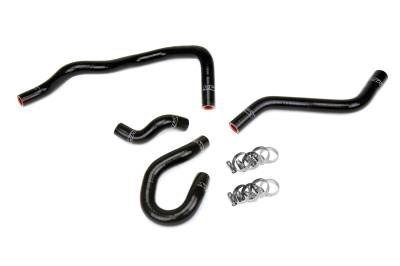HPS Performance - HPS 57-1774-BLK Black Heater Coolant Hose Kit for 96-00 Honda Civic EX HX D16