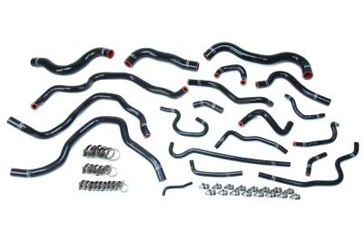 HPS Performance - HPS 57-1607-BLK Black Radiator/Heater Coolant Hose Kit for 16-20 Honda Civic