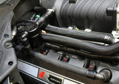 J&L Oil Separator Co - J&L Oil Separator 3020P-B Black Oil Separator 3.0 Passenger Side