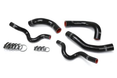 HPS Performance - HPS 57-1630-BLK Black Radiator Hose Kit for 13-17 Hyundai Veloster 1.6L Turbo