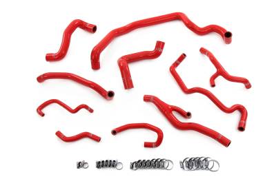 HPS Performance - HPS 57-1998-RED Silicone Full Hose Kit for 11-15 Mini Cooper N18 Auto